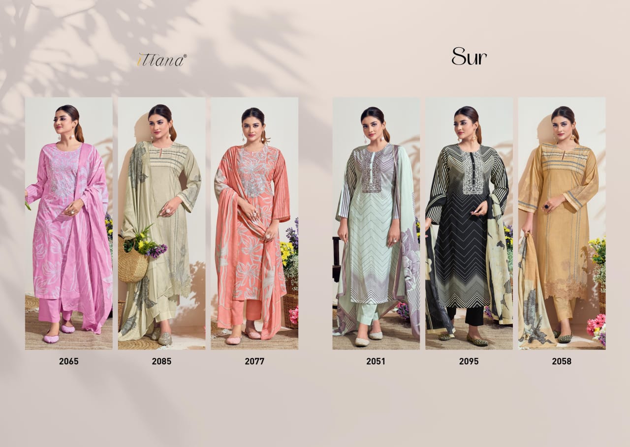 Sur By Itrana Cotton Lawn Digital Printed Dress Material Wholesale Price In Surat